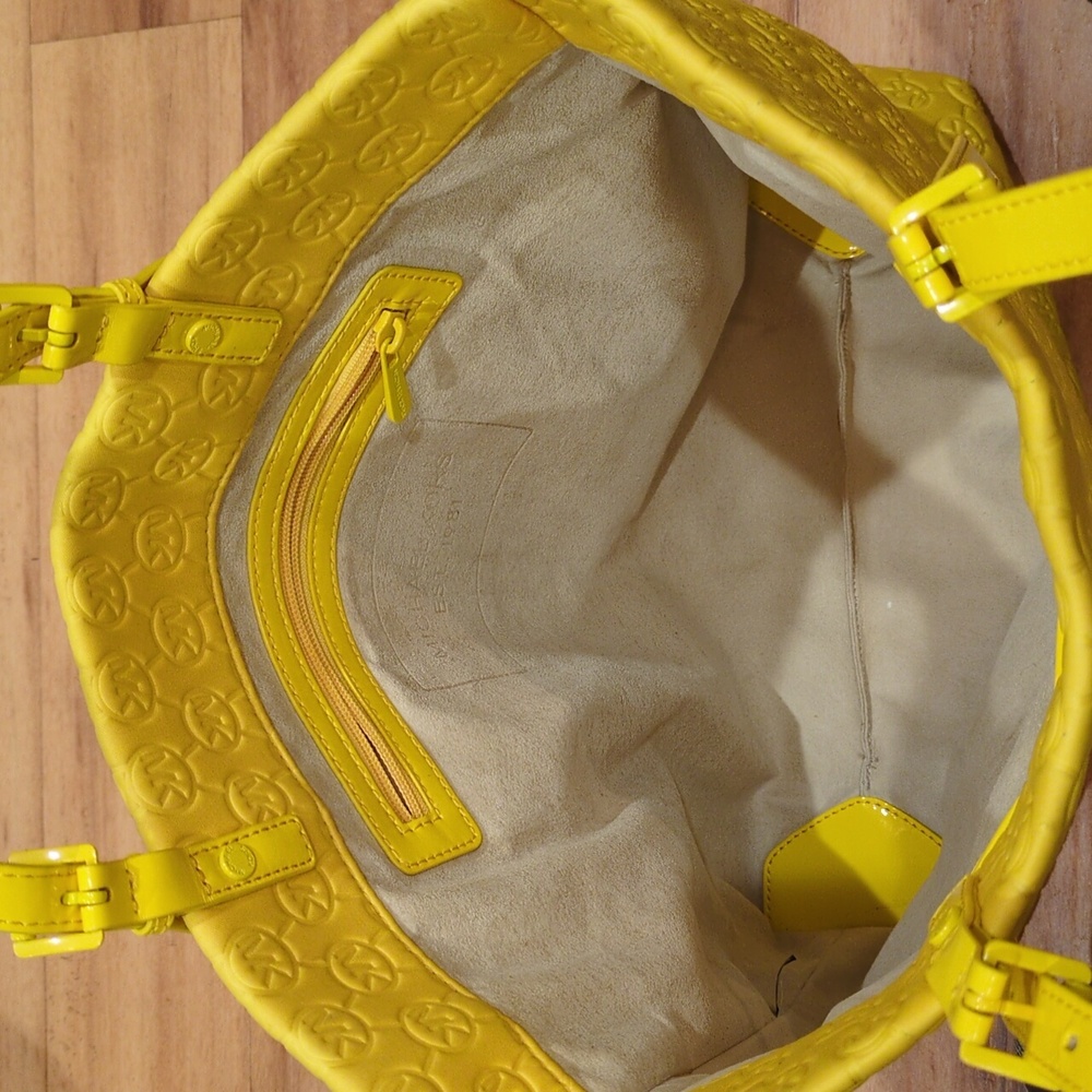 Yellow Embossed Tote Bag - Picture 9 of 11